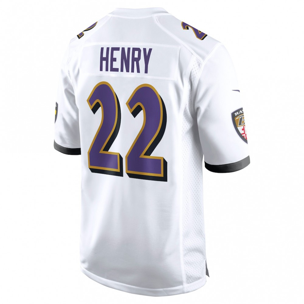 Derrick Henry Baltimore Ravens Nike White Game Jersey - White-GridironStore
